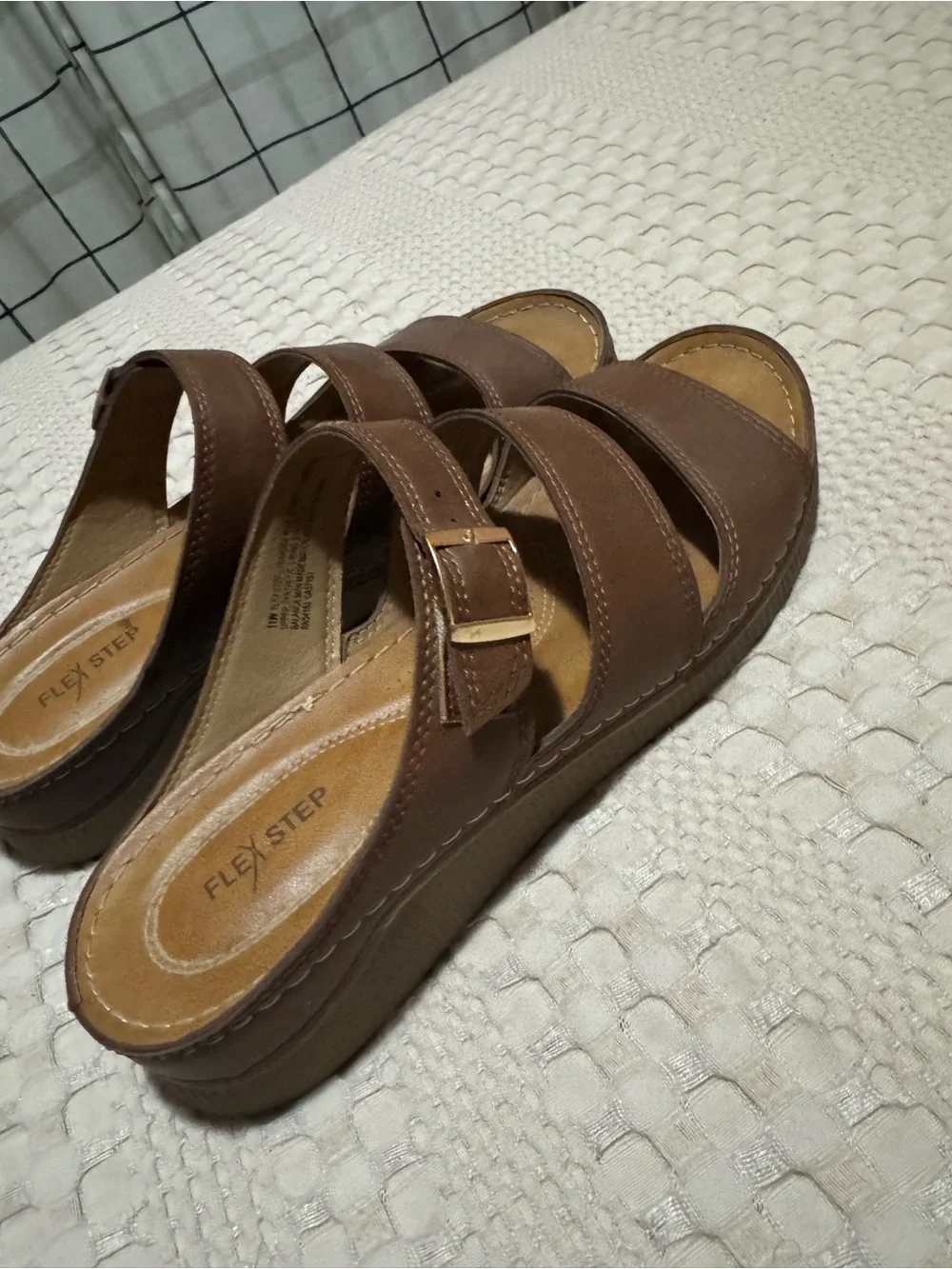 Brown Slip-On Sandals